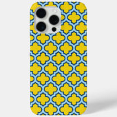 Coques Case-Mate iPhone Trellis jaune et bleu bébé, treillis, Quatrefoil (Verso)