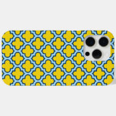 Coques Case-Mate iPhone Trellis jaune et bleu bébé, treillis, Quatrefoil (Verso (horizontal))