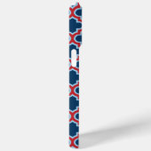 Coques Case-Mate iPhone Trellis marocain bleu et rouge, treillis, Quatrefo (Verso / Droite)