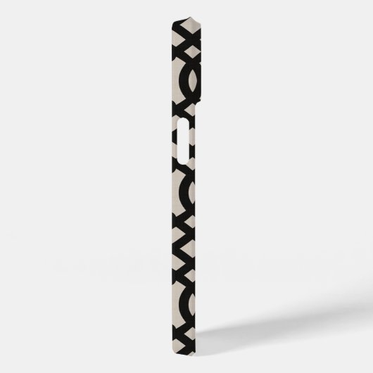 Coques Case-Mate iPhone Trellis noir rustique (Verso / Droite)