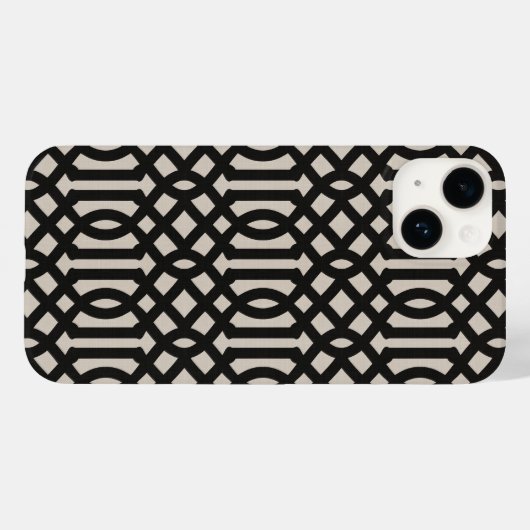 Coques Case-Mate iPhone Trellis noir rustique (Verso (horizontal))