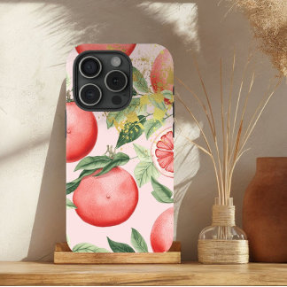 Coque Pour iPhone 15 Trellis Pastel Rose et Pamplemousse Or de luxe