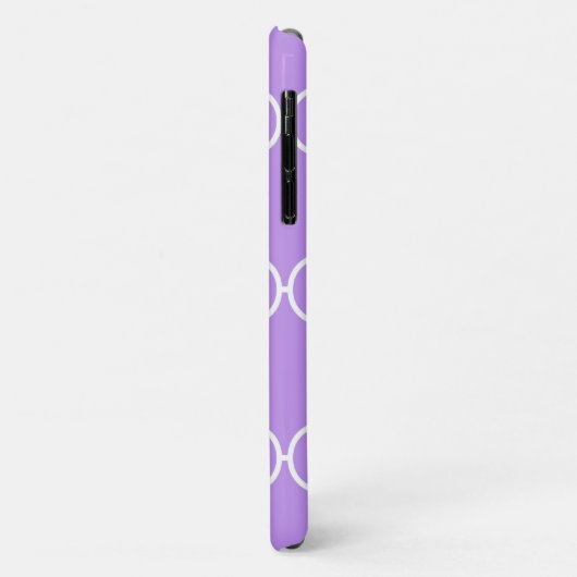 Coques Case-Mate iPhone Trellis pourpre, Quatrefoil, Trellis marocain (Dos/Gauche)