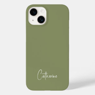 Coque Pour iPhone 14 Trend Couleur rouge vert minimaliste