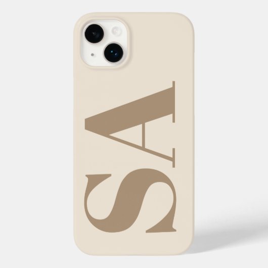 Coques Case-Mate iPhone trendy Antique White with Monogram Case-Mate (Verso)