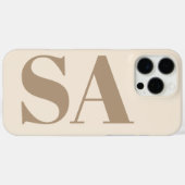 Coques Case-Mate iPhone trendy Antique White with Monogram Case-Mate (Verso (horizontal))