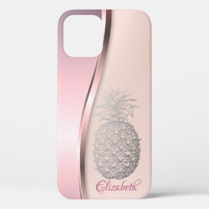 Case-Mate iPhone Case Trendy Cool Silver Ananas - Personnalisé
