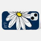 Coques Case-Mate iPhone Trendy Daisy Floral Illustration Custom name (Verso (horizontal))