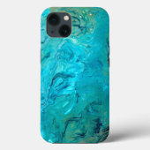 Coques Case-Mate iPhone Trendy emerald faux marble abstract design (Verso)