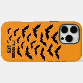 Coques Case-Mate iPhone Trendy Funky Orange Éffrayant Halloween chauves-so (Verso (horizontal))