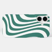 Coques Case-Mate iPhone Trendy Green Wavy Line Case for iPhone 16 & iPad (Verso (horizontal))