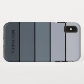 Coques Case-Mate iPhone Trendy Modern Space Gris Stripes (Dos (Horizontal))