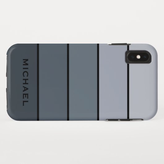 Coques Case-Mate iPhone Trendy Modern Space Gris Stripes (Dos (Horizontal))