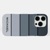 Coques Case-Mate iPhone Trendy Modern Space Gris Stripes (Verso (horizontal))
