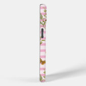 Coques Case-Mate iPhone Trendy Scripture Pink Stripe Yellow Daffodils Bees (Verso / Droite)