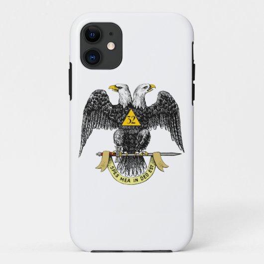 Coques Case-Mate iPhone trente-deuxième Noir écossais Eagle de rite de (Dos)