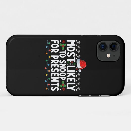 Coques Case-Mate iPhone Très Probable De Snoop Pour Les Présentations Noël (Dos (Horizontal))