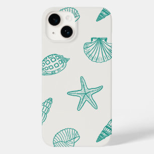 Coque Pour iPhone 14 Trésor côtier Turquoise ivoire