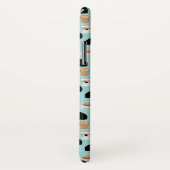 Coques Case-Mate iPhone Tri café de corgi - bleu (Dos/Droite)