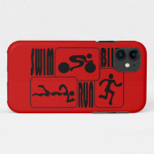 Coques Case-Mate iPhone TRI conception courue de carré NOIR de bain de (Dos (Horizontal))