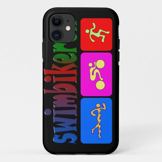 Coques Case-Mate iPhone TRI conception d'ARC-EN-CIEL de course de vélo de (Dos)