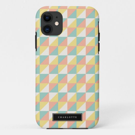 Coques Case-Mate iPhone Triangle Abstrait géométrique coloré Moderne (Dos)