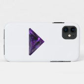 Coques Case-Mate iPhone Triangle Améthyste Violet Gemstone (Dos (Horizontal))
