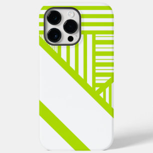 Coque Pour Pour iPhone 14 Pro Max Triangle en Lime Vert et Blanc