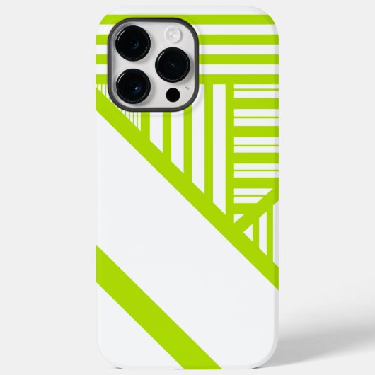 Coques Case-Mate iPhone Triangle en Lime Vert et Blanc (Verso)