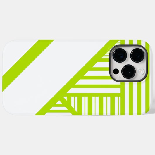 Coques Case-Mate iPhone Triangle en Lime Vert et Blanc (Verso (horizontal))