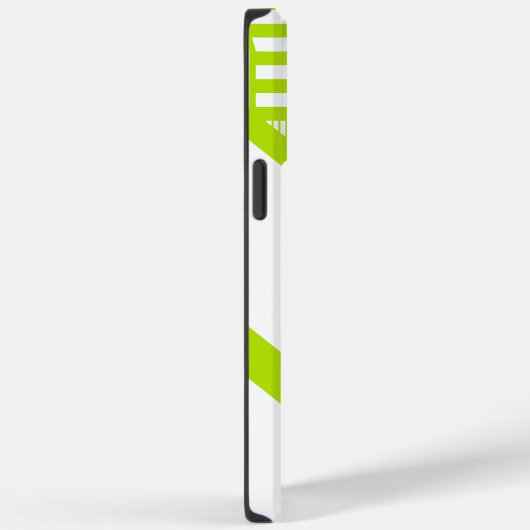 Coques Case-Mate iPhone Triangle en Lime Vert et Blanc (Verso / Droite)