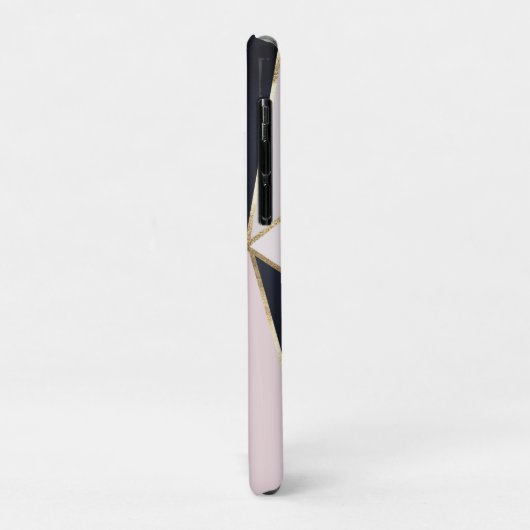 Coques Case-Mate iPhone Triangle Féminin Moderne Trendy Blue Blush Texture (Dos/Gauche)