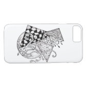 Coques Case-Mate iPhone Triangle floral, dessin de Tangle - (Dos (Horizontal))