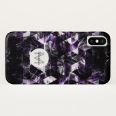 Coques Case-Mate iPhone Triangle Géométrique Violet Smoky Galaxy Monogramm (Dos (Horizontal))