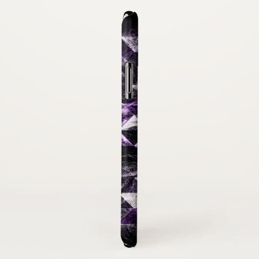 Coques Case-Mate iPhone Triangle Géométrique Violet Smoky Galaxy Monogramm (Dos/Droite)