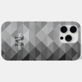 Coques Case-Mate iPhone Triangle gris carré géométrique motif Monogramme (Verso (horizontal))