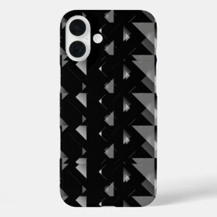 Coques iPhone 16 Plus Triangle gris noir géométrique
