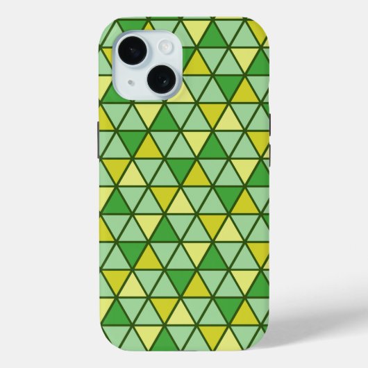 Coques Case-Mate iPhone Triangle jaune moderne Motif géométrique (Verso)