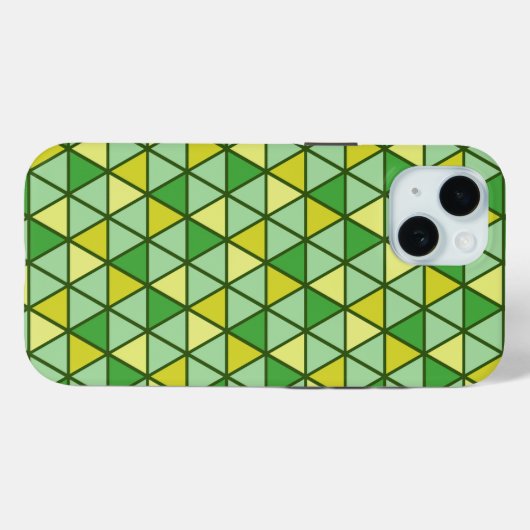 Coques Case-Mate iPhone Triangle jaune moderne Motif géométrique (Verso (horizontal))
