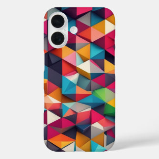 Coques iPhone 16 Triangle motif polygone polygone texture abstrait