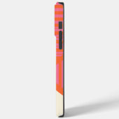Coques Case-Mate iPhone Triangle rayures en rose, orange et crème (Verso / Gauche)