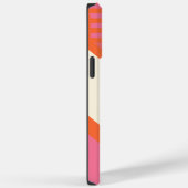 Coques Case-Mate iPhone Triangle rayures en rose, orange et crème (Verso / Droite)