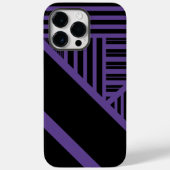 Coques Case-Mate iPhone Triangle rayures en violet et noir (Verso)