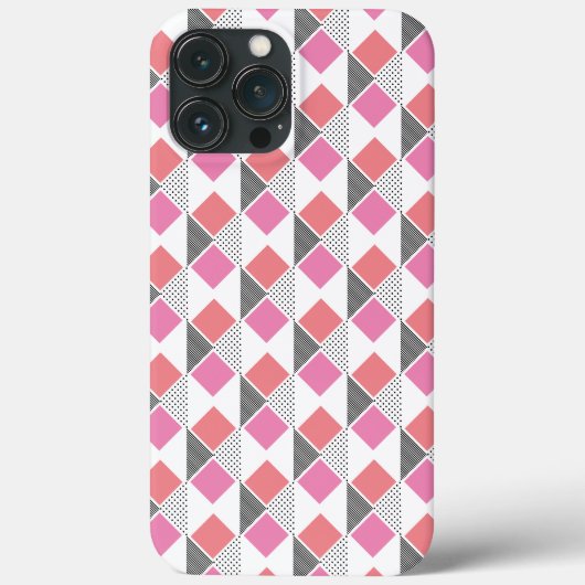 Coques Case-Mate iPhone triangle rose et noir motif esthétique (Verso)
