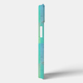 Coques Case-Mate iPhone Triangles Bleus Verts Turquoise Motif d'Art Géomét (Verso / Droite)