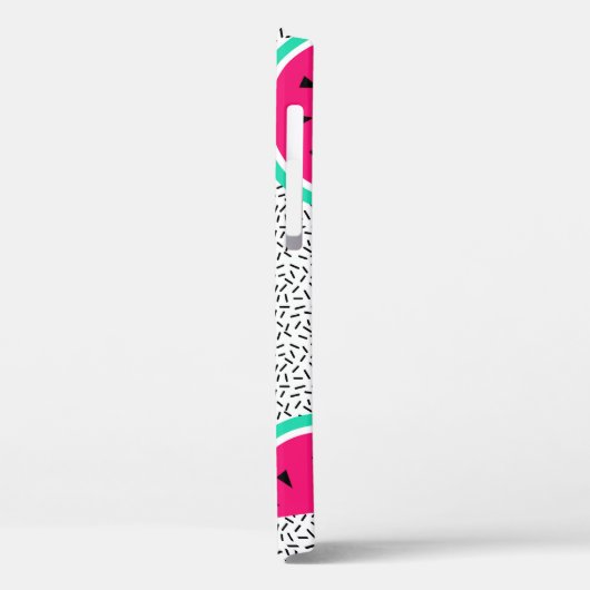 Coques Case-Mate iPhone Triangles de pastèque : texture rétro estivale. (Verso / Gauche)