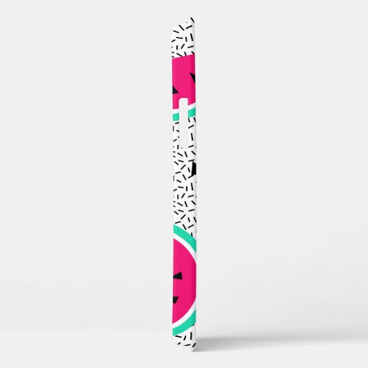 Coques Case-Mate iPhone Triangles de pastèque : texture rétro estivale. (Verso / Droite)