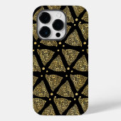 Coques Case-Mate iPhone Triangles de texture or Motif moderne (Verso)