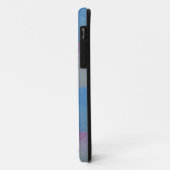 Coques Case-Mate iPhone Triangles Géométriques Bleus et Violets (Dos/Gauche)