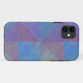 Coques Case-Mate iPhone Triangles Géométriques Bleus et Violets (Dos (Horizontal))